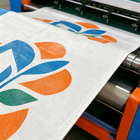 Machine d'impression flexographique automatique 4 couleurs pour sacs en plastique non tissé et sacs en nylon pour farine, machine de fabrication de sacs non tissés abordable