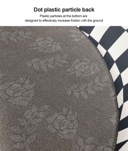 <span class=keywords><strong>Tappeto</strong></span> <span class=keywords><strong>Rotondo</strong></span> con Effetto 3D a Buco Senza Fondo, Griglia Bianca e Nera, Tappeti di Design per Interni - Product Image 5