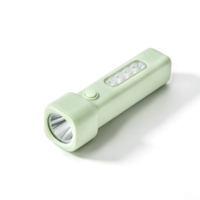 Linterna Pequeña Recargable por USB, Batería de 1200mAh, 170lm, COB Lateral, Cuatro Modos, ABS, para Senderismo, Viajes, Linterna LED de Mano