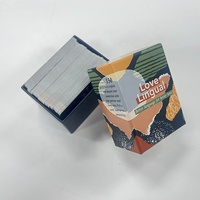Boîte à tiroir rigide personnalisée en carton, support pour cartes de conversation et d'affirmation pour couples, imprimées offset