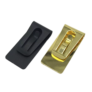 공장 직접 광택 스테인레스 스틸 금속 돈 클립 실버 골드 코팅 봄 디자인 지갑 직접 판매 - Product Image 1