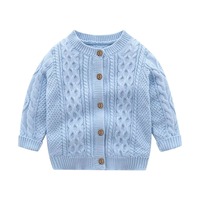 Pulls en tricot pour garçons avec logo personnalisé, motif torsadé, cardigan, ensemble de pulls en coton doux, vente en gros OEM/ODM