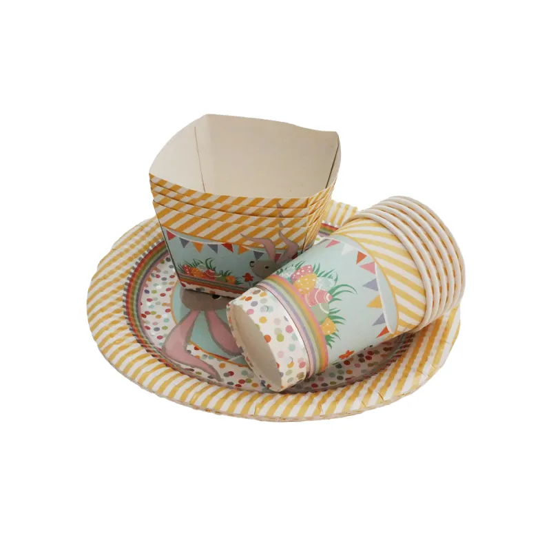 Paaskonijnenpatroon 9Oz Papieren Beker 9In Papieren Bord 3.54*3,54 In Papieren Kom Wegwerp Easter Party Servies