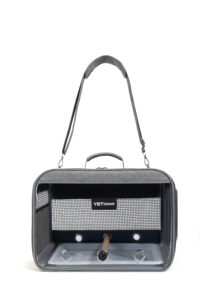 Sac de transport rose souple pour animaux de compagnie en tissu Oxford avec fermeture éclair et fenêtre en maille respirante pour oiseaux - Product Image 3