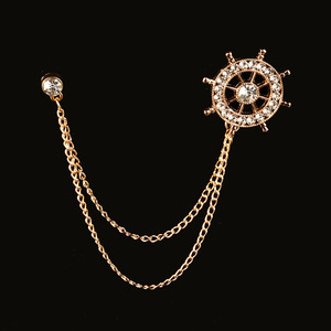 Moda tendencia estilo británico broches de cadena <span class=keywords><strong>ropa</strong></span> broche accesorios hombres broche insignia al por mayor - Product Image 6