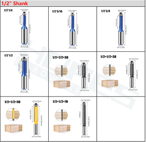 ก้าน1/2 12มม. 2 3นิ้วยาวคาร์ไบด์สำหรับตัดแต่งงานไม้เราเตอร์ตัดดอกกัดเครื่องมืองานไม้ - Product Image 6