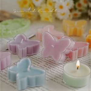 Bougie chauffe-plat créative d'aromathérapie en forme de papillon coloré faite à la main cadeau de <span class=keywords><strong>cire</strong></span> de soja mini bougies parfumées en vrac - Product Image 5