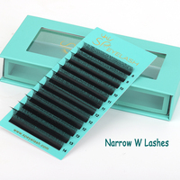 Extensiones de Pestañas SP EYELASH, Forma de W Estrecha, Volumen, Pestañas Postizas Individuales, 3D 4D 5D W YY U Clover, Extensiones de Pestañas de Cachemira