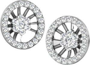 Boucles d'oreilles solitaires en moissanite naturelle |   Pierre facettée de 1 mm |   Boucles d'oreilles minimalistes pour femmes |   <span class=keywords><strong>FIZA</strong></span>_GSTUD_0484 - Product Image 5