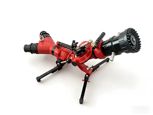 Canon à eau haute pression pour lutte contre les incendies, débit de 40 L/s, portée de 65 m, pulvérisation DC/brume avec pieds pliables, flexible et portable pour les opérations de sauvetage incendie - Product Image 3