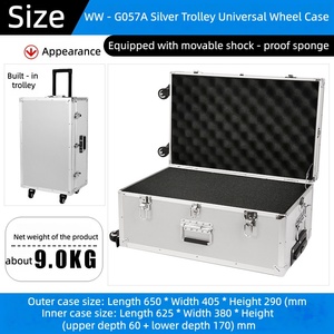 Trực Tiếp Từ Nhà Máy Tùy Chỉnh Nhôm Trường Hợp Với Bánh Xe Và Có Thể Thu Vào Xử Lý Công Suất Lớn Phổ Mô Hình Dễ Dàng Để Di Chuyển - Product Image 5