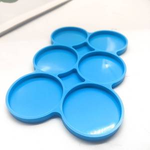 Nouveau moule adhésif en <span class=keywords><strong>silicone</strong></span> à 6 trous pour le dos de téléphone rond pour support - Product Image 3