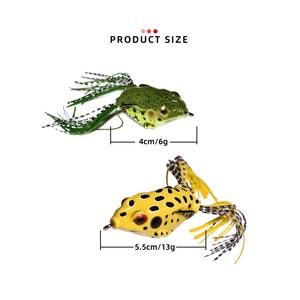 เหยื่อ<span class=keywords><strong>ตก</strong></span><span class=keywords><strong>ปลา</strong></span>แบบกบชีวเมติกส์ลอยน้ำได้น้ำหนักเบา4.5ซม. 5.5ซม. เหยื่อปลอมแบบลอยน้ำได้ทำจากซิลิโคนแถบยาง - Product Image 5