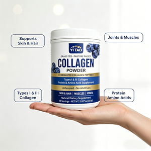 Poudre de Collagène Hydrolysé 450g – Bovins nourris à l'herbe, élevés en pâturage, Types I & III, Soutient la peau, les cheveux, les articulations et les muscles, Sans saveur - Product Image 2