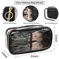 Sac cosmétique portatif d'organisateur de stockage de maquillage, sac de maquillage de voyage poche claire mignonne pour des sacs de cosmétiques de femmes et de filles