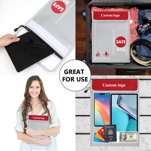 <b>Fireproof</b> Waterproof Money Document Bag Fire & Water Resistant Storage Organizer Pouch for Documents Cash Passport Laptop - Product Image 5