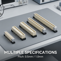Connecteur horizontal à 10 broches, pas de 1,25 mm, avec boucle, connecteur à plat, fiche mâle simple rangée, connecteur de carte PCB, fourni par l'usine