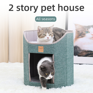 Vente en gros pliable Cat <span class=keywords><strong>Cube</strong></span> Condo lit d'intérieur à la mode pour animaux de compagnie avec surface de pose résistante aux rayures pour chats - Product Image 2