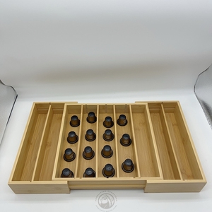 Soporte moderno de bambú para K-Cup, cajón, cápsulas <span class=keywords><strong>Nespresso</strong></span> <span class=keywords><strong>Vertuo</strong></span>, compatible con 25-45 K-Cup, <span class=keywords><strong>organizador</strong></span> para el hogar, oficina, cocina, almacenamiento - Product Image 1