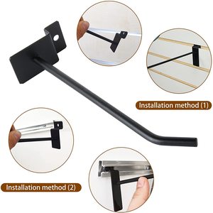 Jh-mech Đơn Rod Tường Treo Kích Thước Khác Nhau Dễ Dàng Lưu Trữ Peg Slat Tường Trang Sức Hiển Thị Hook Shelvng Đối Với Siêu Thị Bán Lẻ - Product Image 4