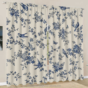 Rideaux <span class=keywords><strong>de</strong></span> cuisine floraux <span class=keywords><strong>pour</strong></span> fenêtres Farmhouse Cafe Rideaux Country Botanic Small Window Rod Pocket Rustic for Laundry Bathroom - Product Image 3