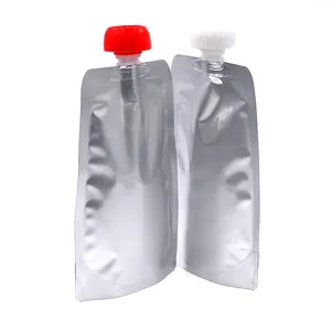 Chocolate Jam Spout Pouch Plastic Spouted Liquid Drinking Bag Pouch Aluminium Grape Juice Spout Bag 10g 50g