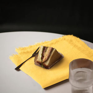 Serviettes en lin brodées à la main de haute qualité luxe 100% Style américain jetable 60x60cm accessoires en tissu personnalisables pour - Product Image 1