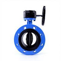 Vanne papillon à bride de Turbine en acier inoxydable à scellage souple en fonte ductile fiable excellente commande manuelle de canalisation d'eau