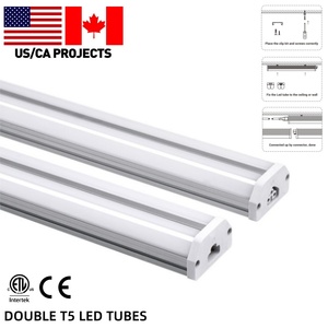 Thương mại <span class=keywords><strong>T5</strong></span> LED có thể kết nối Led cửa hàng đèn 2ft-8ft 4 chân 240cm nhôm trong nhà <span class=keywords><strong>T5</strong></span> LED tích hợp có thể kết nối đôi ống đèn - Product Image 1