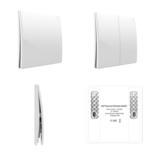מתג קיר חכם <span class=keywords><strong>3</strong></span> כפתורים עמיד למים IP65 אלחוטי עובד עם מתג קינטי ללא סוללה תקן אירופאי/בריטי לבית חכם - Product Image 4