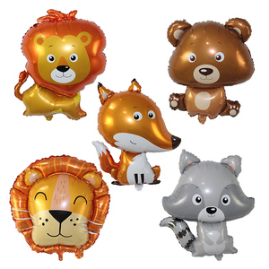 บอลลูนอลูมิเนียมฟอยล์รูปหัวสัตว์สำหรับงานเลี้ยงวันเกิด,<span class=keywords><strong>ลูกโป่ง</strong></span>ตกแต่งลายสิงโตหมีจิ้งจอกแรคคูน<span class=keywords><strong>ปี</strong></span><span class=keywords><strong>2022</strong></span> - Product Image 1