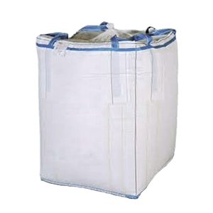 Sac jumbo en plastique antistatique PP de grande taille, 1000 kg, 1 tonne, FIBC, super sac avec fond plat, boucle d'angle croisée - Product Image 1