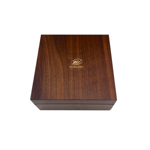 Boîte de collection en bois massif Yonghu, carrée, 6 mm, faite à la main, pour pièces d'or et pièces commémoratives, emballage cadeau - Product Image 1