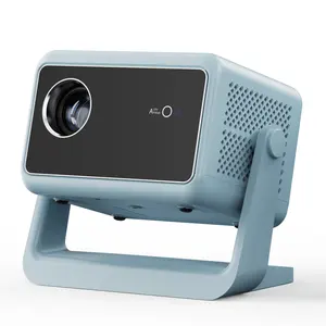 HTP C1 New Arrival 720P Mini Smart Android 9 Projector With Stand Portable Home Theater Electronic Focus Projector