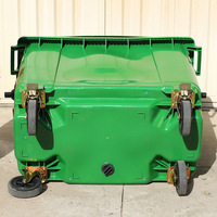 Poubelle extérieure à roulettes en PP, 1100L, ouverte, étanche, écologique, durable, prix promotionnel