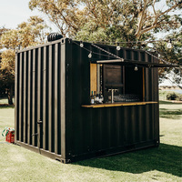 Petite taille 10ft Container Bar and Cafe Restaurant Cuisine en acier Cocktail Shop pour hôtels à usage domestique