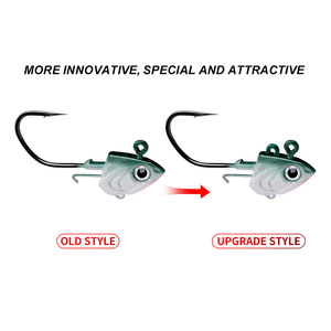 Hameçon de pêche jighead avec tête plombée 30g 35g 45g pour leurres souples et swimbaits, à double œillet - Product Image 4