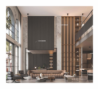 Mueble de Almacenamiento para TV de Material Compuesto de Madera y Plástico, Ecológico, Diseño 3D para Interiores de Villas Personalizadas