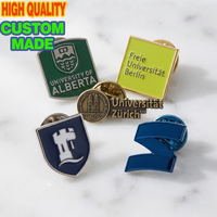 Badges métalliques personnalisés découpés avec lettrage pour costumes, blazers, sacs à dos – Souvenir de l'historique, anti-oxydation, livraison rapide