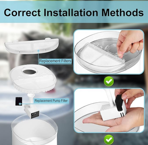 <span class=keywords><strong>Parner</strong></span> Triple Filtration System Pet Filtre de fontaine d'eau pour chat WF20/CF20 Lot de 3 filtres et 3 éponges - Product Image 6