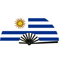 Éventail de Kung Fu personnalisé avec drapeau mondial, en tissu Oxford haute densité, avec armature en plastique noir satiné, pliable, style Instagram, Haïti, États-Unis
