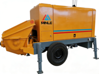 Pompe à béton sur remorque Minle S à moteur diesel, certifiée ISO, auto-chargeante, haute capacité pour la construction de maisons rurales