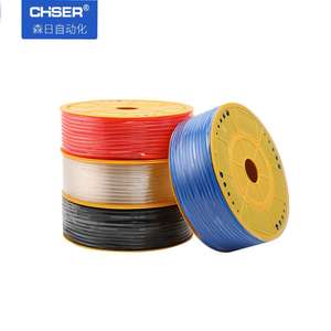 Tuyau pneumatique haute pression en PU 8*5 Tuyau en plastique pour compresseurs d'air Transparent Rouge Bleu Noir; Tailles 6*4 10*6.5 12*8 16*16 - Product Image 1