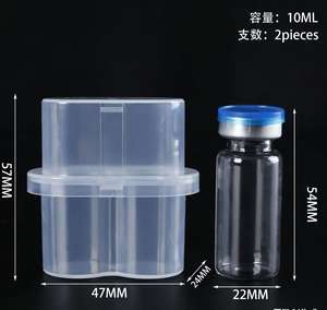 Cajas de Plástico PP Transparentes e Impermeables para Cosméticos y Cuidado de la Piel, con Capacidad para 2 Viales de 10 ml y 3 ml - Product Image 5
