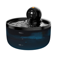 Fontaine à eau pour chat 88oz/2.6L, fontaine à eau sans fil pour animaux de compagnie avec capteur, distributeur d'eau 2600mAh pour chat