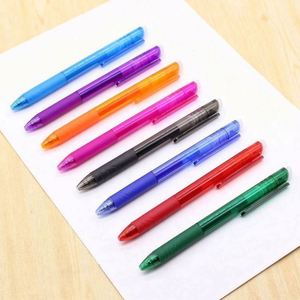 Stylo Gel Rétractable Effaçable Personnalisé avec Logo Bleu Rouge 8 Couleurs pour Bureau et École en Plastique - Product Image 1