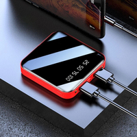 Banque d'Alimentation Portable 10000 mAh avec Logo Personnalisé, Mini Chargeur Miroir Double USB pour Tous Téléphones
