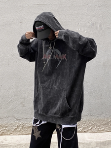 High Street Design Sense Retro Wash Sweat à capuche surdimensionné Loose American Niche Top Homme - Product Image 2