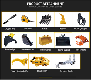 Mini-excavatrice sur chenilles HW-25 2,2 tonnes EPA/EURO VI, petite pelle multifonctionnelle pour travaux agricoles, <span class=keywords><strong>de</strong></span> jardinage et d'ingénierie municipale, faible entretien - Product Image 5