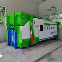 Système de traitement des déchets solides professionnel avancé RNKJ, conteneur de compression des ordures mobile hydraulique automatique, grossiste